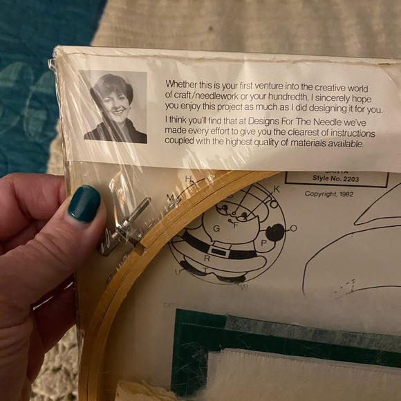 Designs For The Needle Applique Calicos Santa Claus 10" Hoop Kit Vtg Christmas - Picture 5 of 5